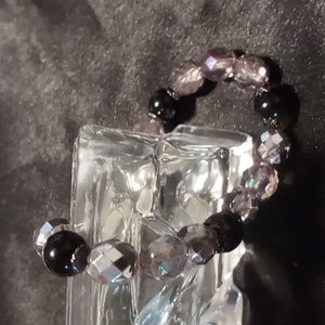 Crystal cut beaded Expandable bracelet.